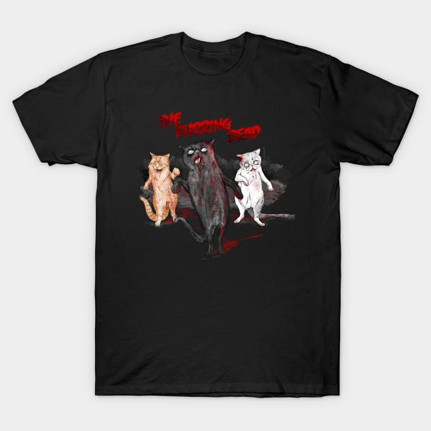 The Purring Dead T-Shirt by plane_yogurt